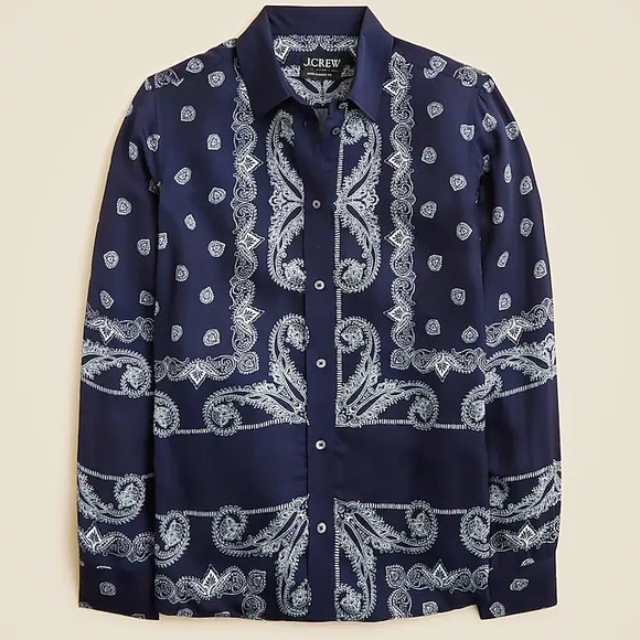 J. Crew Tops - J Crew Jules Bandana Shirt